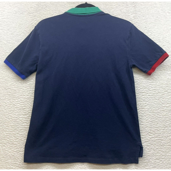 Polo Ralph Lauren Shirt Boys Large 14/16 Blue Yellow Big Pony Rugby Heritage - Picture 2 of 10